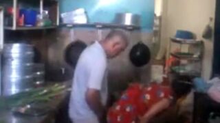 Father-In-Law Quick Sex With Son’s Wife In Kitchen