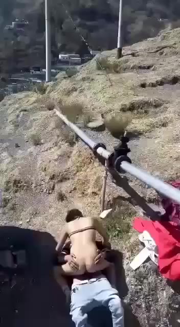 GF-BF Get Caught Outside Having Sex