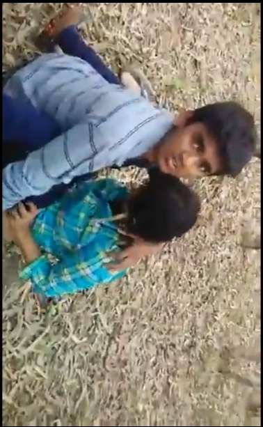 School Boy & Girl Caught In Jungle While Romance