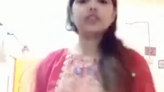 Cute Girl Changing Dress As Well Showing