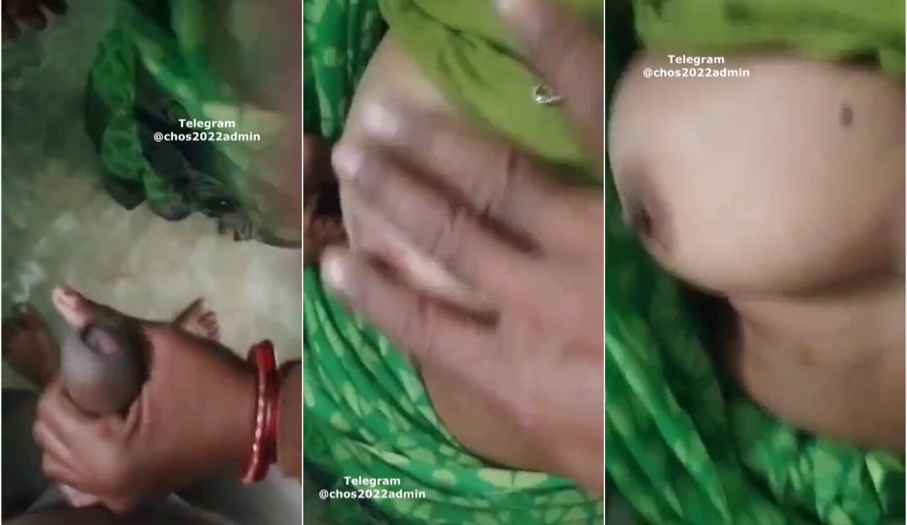 Son Pressing Mothers Boob And Getting Blowjob