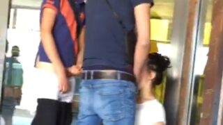 Girl Giving Blowjob To Several People Publicly