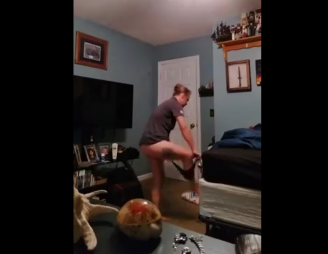 Mom Changing Dress While Son Record Secretly