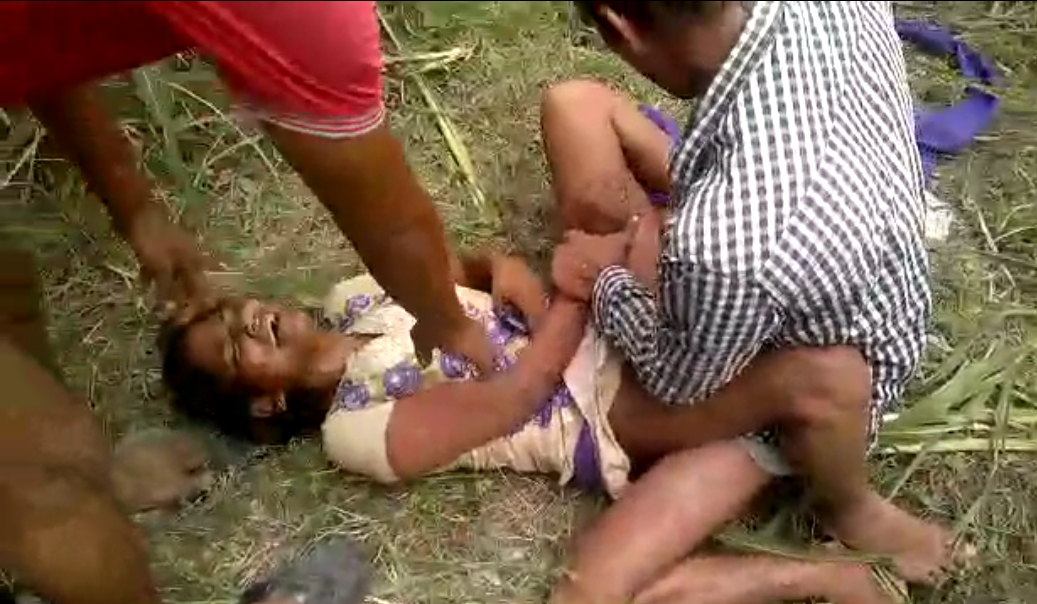Crying Girl Forcefully Gangbanged In A Field