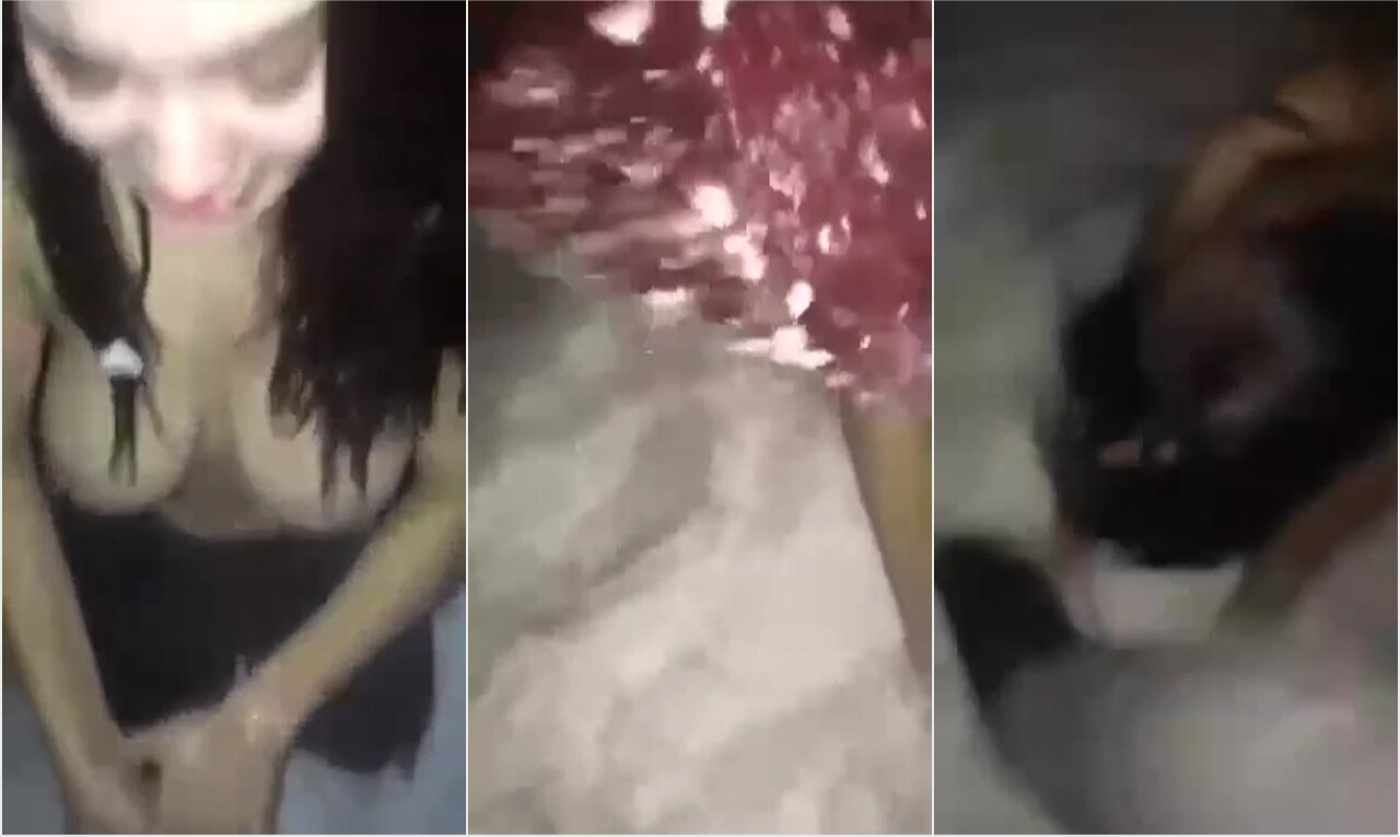 Crying Girl Forcefully Stripped In Snow By Gang