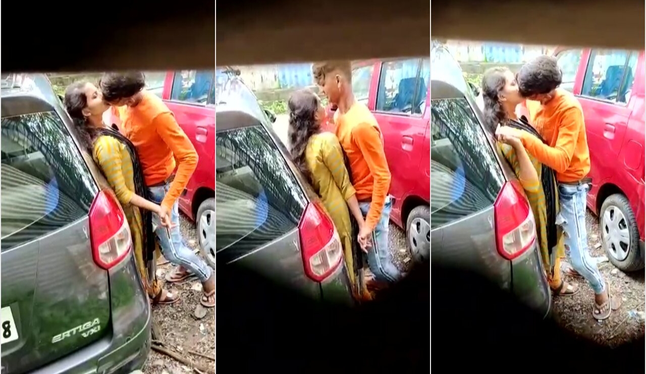 Boy And Girl Intimate In Road (Hidden Camera)