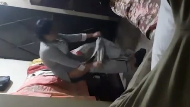 Real Mother Changing Infront Of Son (Spying)
