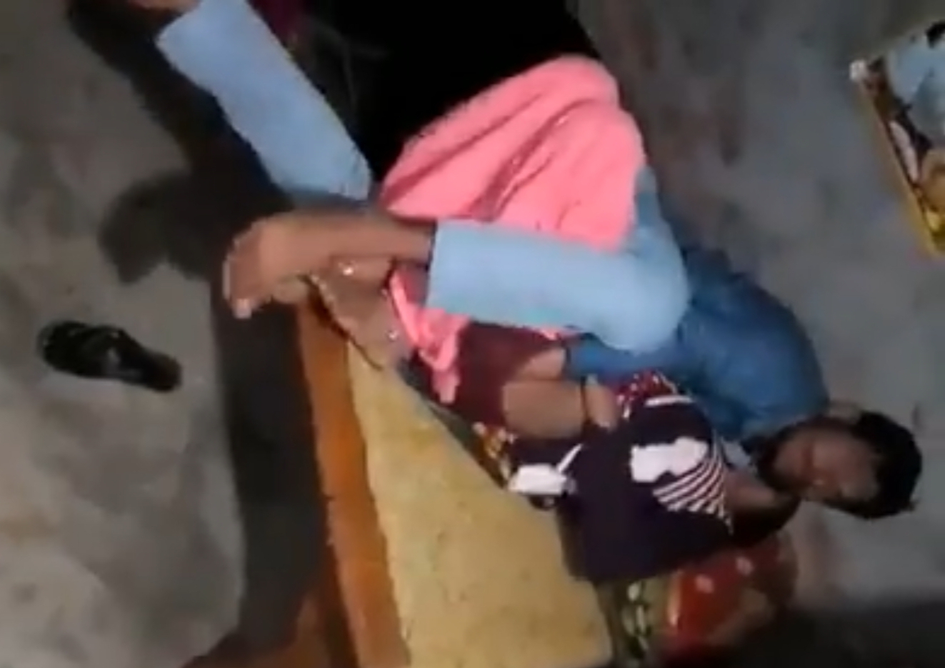 Girl Getting Blackmailed By 2 People At Home