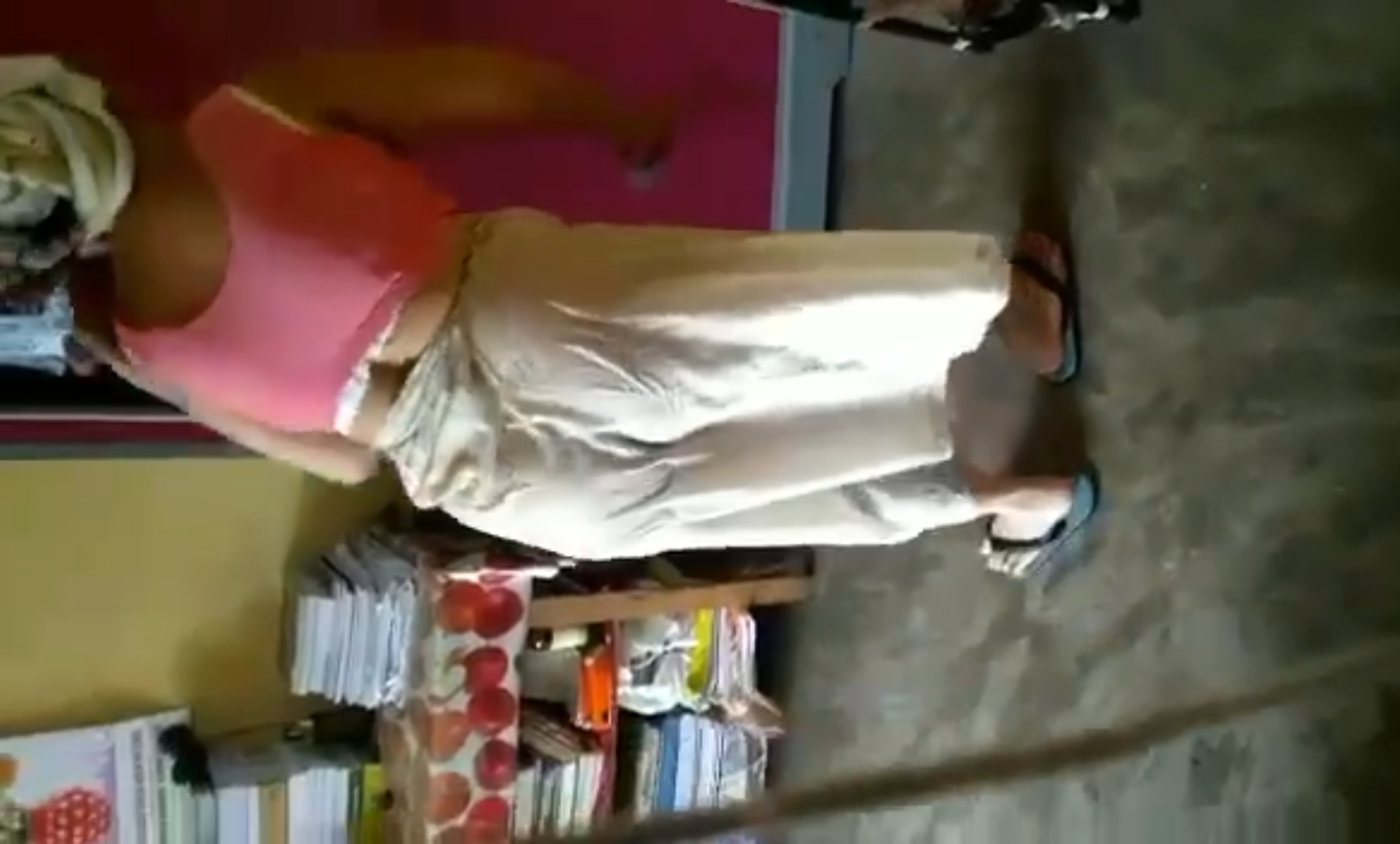 Mother Get Recorded By Son Infront Of
