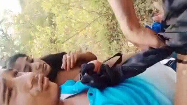 Boy And Girl Caught And Forced By Locals