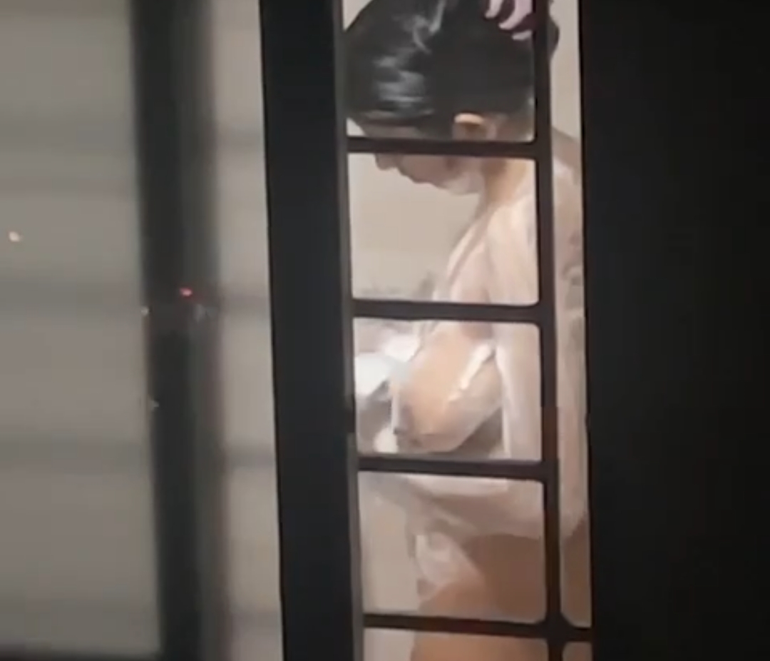 Boy Spying On Neighbours Bathroom