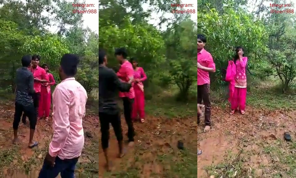Boy And Girl Caught Sex By Locals In Forest