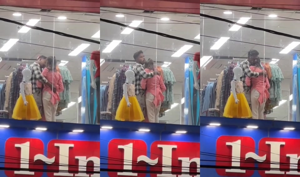 Couple Doesn’t Know That Glass Is Transparent