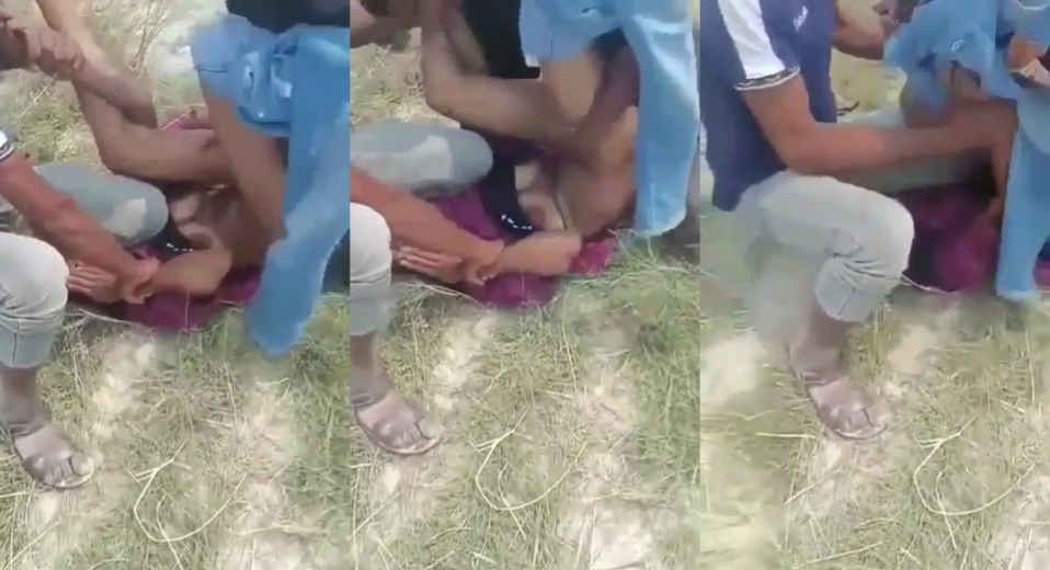 Crying Girl Held By 3 Man And Sex By Force
